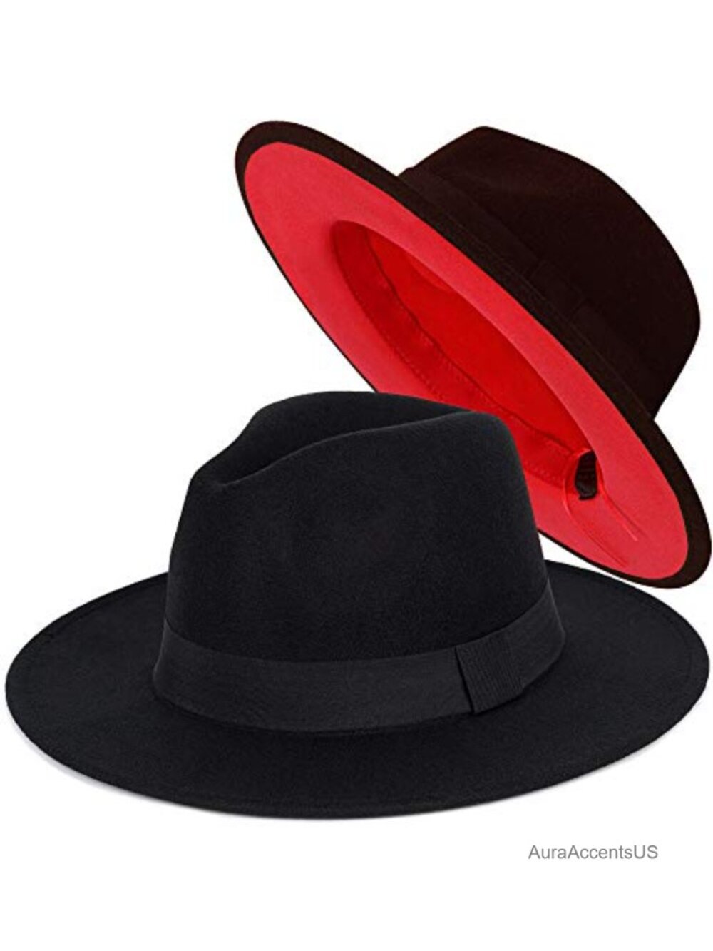 Wide Brim Felt Fedora Hat Adjustable Panama Dress Hat
